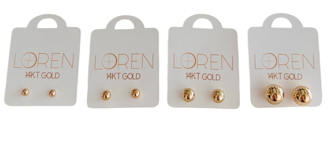 Luxe Gold Ball Studs